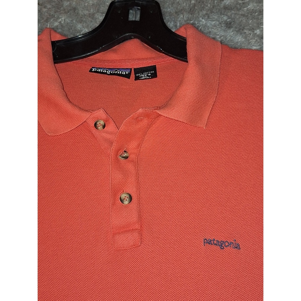 VINTAGE Patagonia Polos Lot of 2 Mens XL Orange Salmon 1988/1990 Casual Sporty - Picture 3 of 16